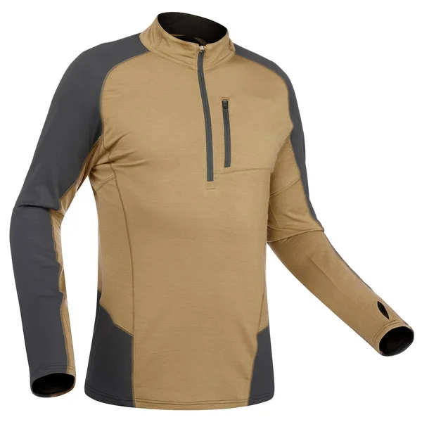 Forclaz Men's Trek 900 - Long Sleeved Merino Hiking T-Shirt in Brown, Size Small