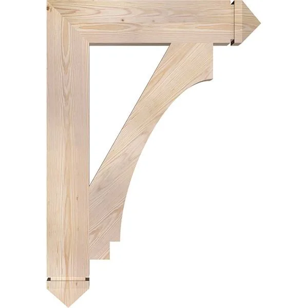 Ekena Millwork BKT06X28X40IMP03SDF 5 1/2x22W x 28x22D x 40x22H Imperial Arts & Crafts Smooth BRACKET, Douglas Fir