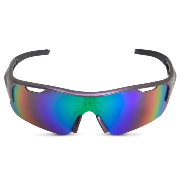 Spiuk Jifter Glasses Iridescent Lilac with Green Mirrored Lenses