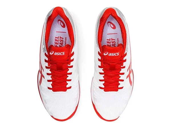 Asics Women's Solution Speed FF - White/Fiery Red, 9