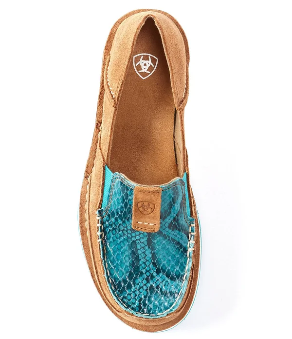 Ladies Ariat Cruiser Coffee Bean Suede/Chocolate Snake Print- 10035829