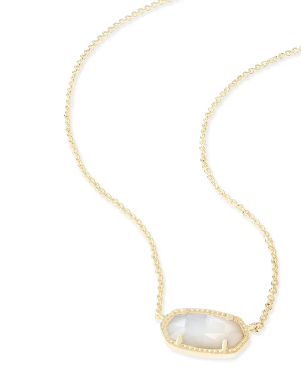Kendra Scott Gold ELISA Necklace Black Drusy