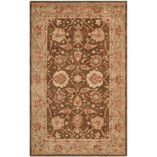 Safavieh 8& x 8& Round Anatolia AN512F Brown, Green Rug
