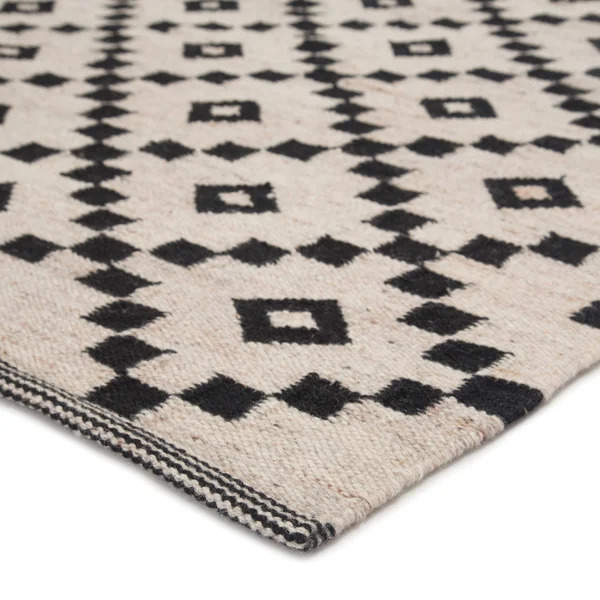 Jrcpl Folke Handmade Geometric Black/ White Area Rug (2& x 3&)