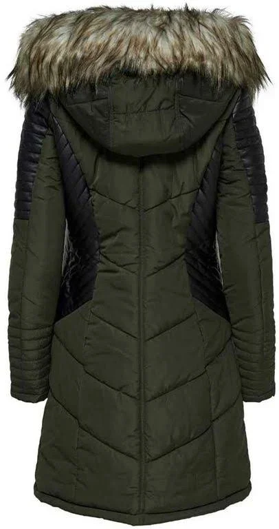 Only Linette Fur Coat - Black - Long Coats