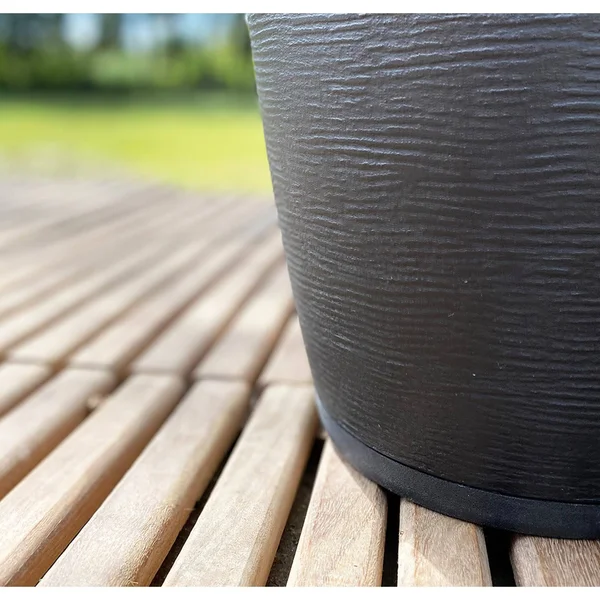 Floridis Amsterdan Medium Black Resin Planter Bowl