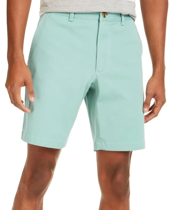 Club Room Men's Regular-Fit 9x22 4-Way Stretch Shorts - Created for Macy&s - Mint Blue
