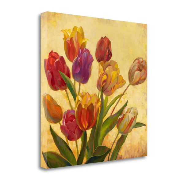 35x22 x 35x22 Tulip Bouquet by Emma Styles Fine Art Giclee Print