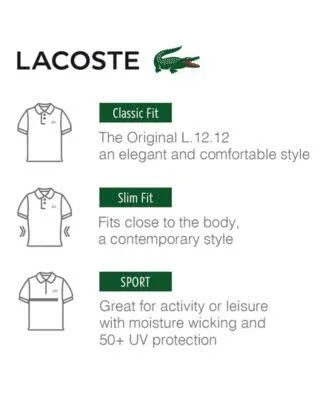 Lacoste Men's Sport Technical Pique Tennis Polo - Red, S