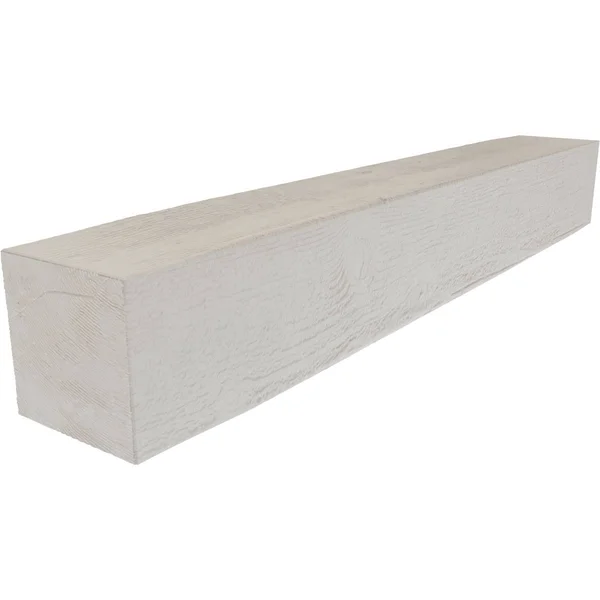 Ekena Millwork MANURS08X10X60UN 8x22H x 10x22D x 60x22W Rough Sawn Faux Wood Fireplace Mantel - Factory Prepped, Ready for Paint