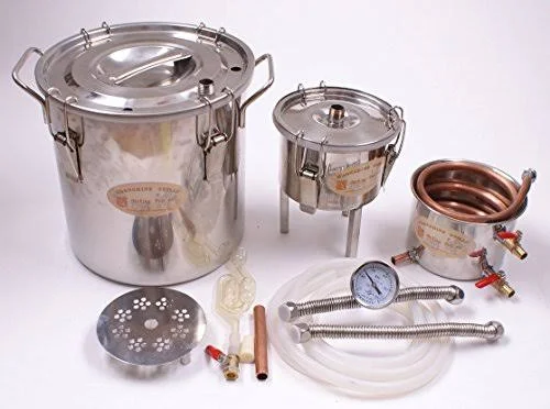 3 Pots DIY 8 Gal 30 litres Copper Alcohol Moonshine Ethanol Still Spirits Boiler Water Distiller