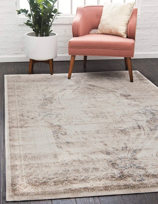 Unique Loom Wilson Chateau Area Rug - 5& x 8& Beige