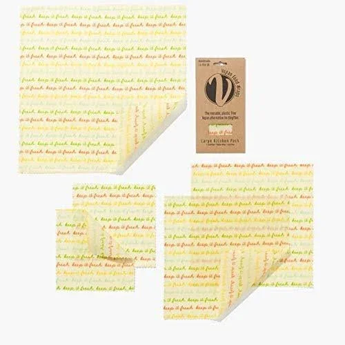 Vegan Wraps 17860155 Large Kitchen pack/5 Multicoloured Cotton