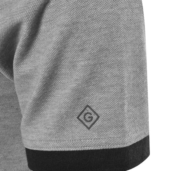 Gant Contrast Pique Rugger Polo T Shirt Grey