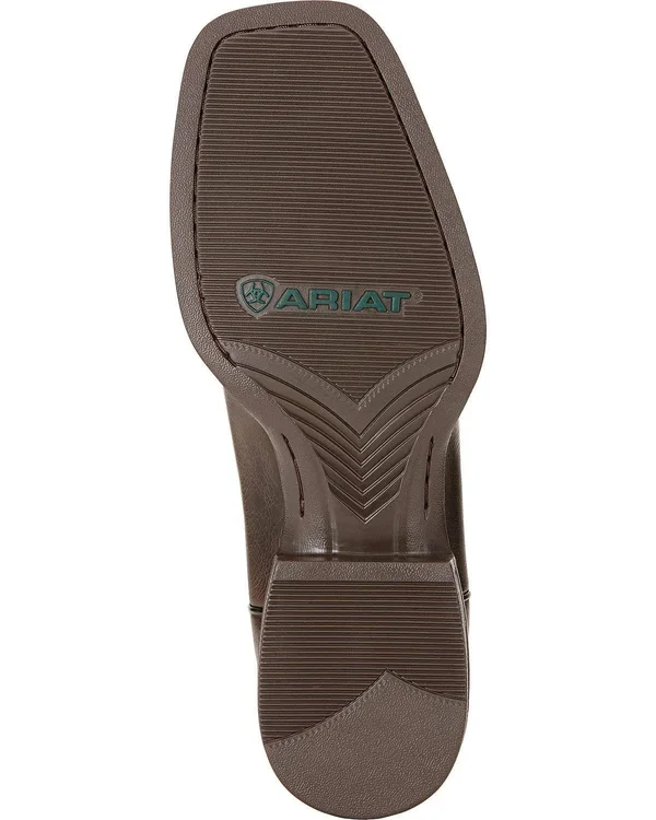 Ariat Men's Sport Rider Wide Square Toe Western Boot - Chocolate - 10