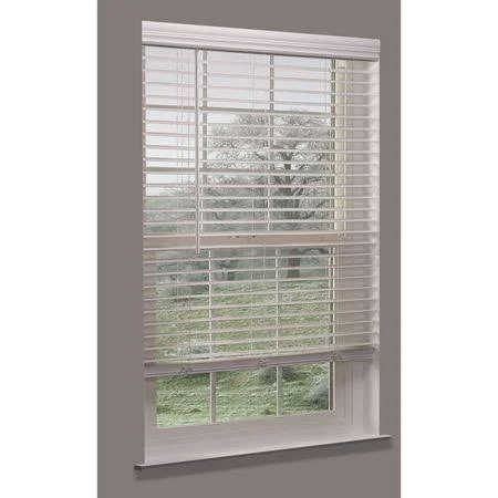 Linen Avenue F5Wt6475B56Fb Cordless Faux Wood Blind, white, 64-3/4x22w x 5