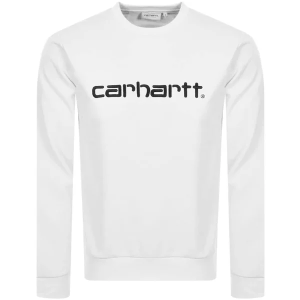 Carhartt Logo Sweatshirt - White - Sweatshirts