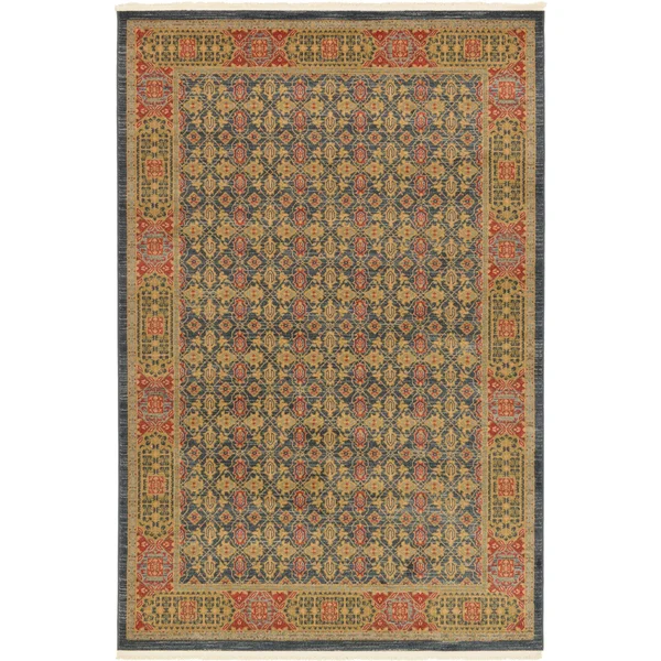 Unique Loom Jefferson Palace Area Rug (6& x 9& - Red)