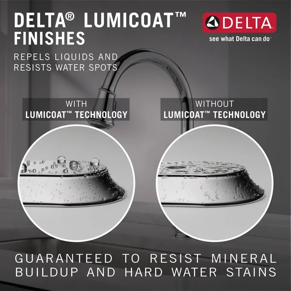 Delta 9982T-DST Emmeline Pull-Down Bar/Prep Faucet with On/Off Touch - Lumicoat Chrome