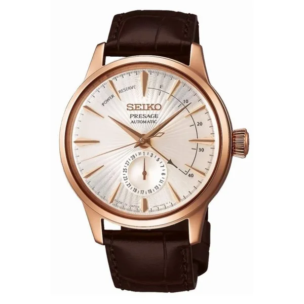 Seiko Men's SSA346J1 &Presage& Brown Leather Watch