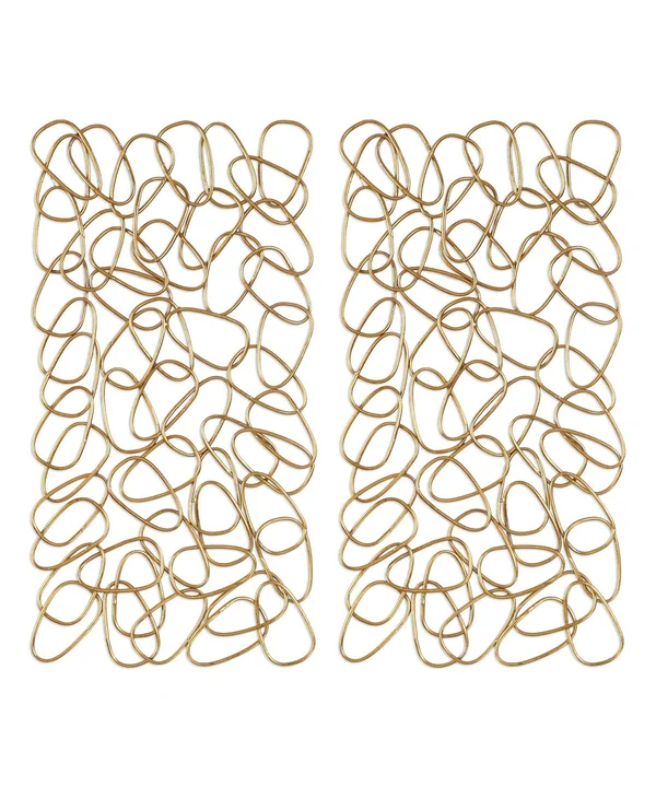 Uttermost 04124 in The Loop Gold Wall Art (Set of 2)