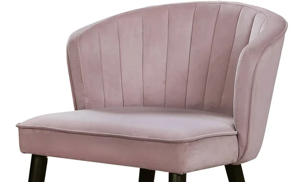 Meridian Furniture Cassie Pink Velvet Stool (Set of 2)