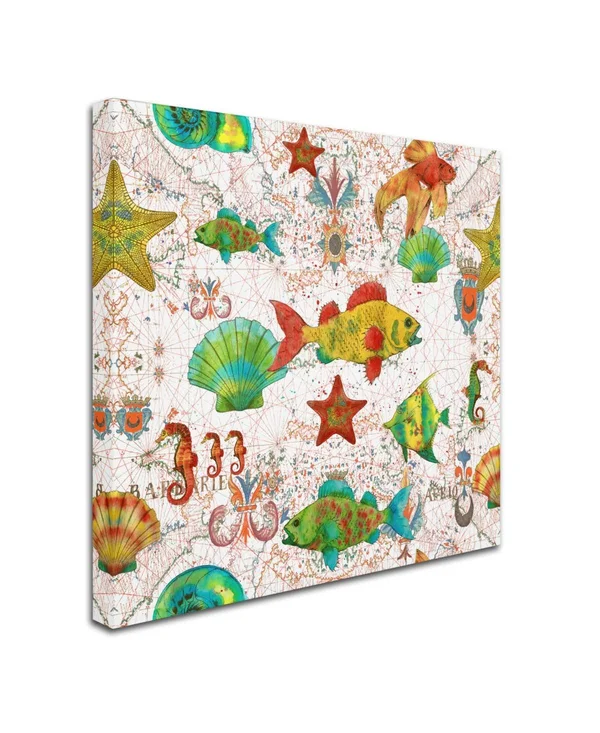 Trademark Art Jean Plout 'Nautical Treasures 18' Gallery-Wrapped Canvas Art