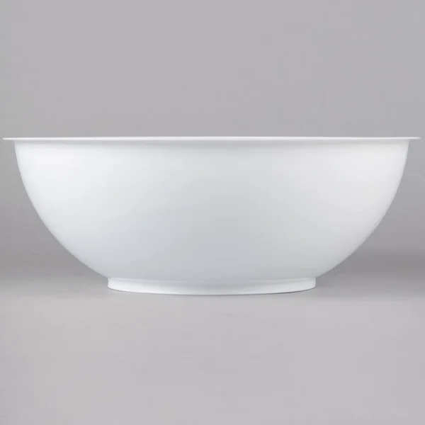 Fineline HPB12610PP.WH Reform 160 oz. White High Profile Plastic Catering Bowl - 25/Case