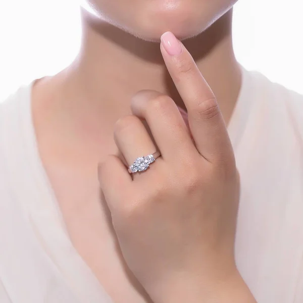 BERRICLE Sterling Silver Round Cubic Zirconia CZ 3-Stone Anniversary Wedding Engagement Ring 3.1 CTW Size 9