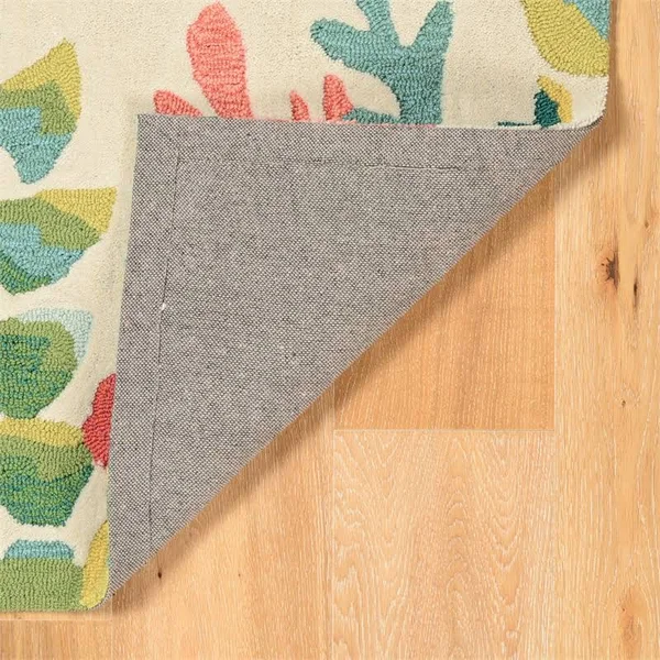 Linon Tripoli Saguaro Hand Tufted Polyester 8'x10' Rug in Ivory