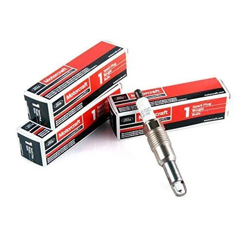 MAS Set of 10 SP546 Motorcraft Spark Plugs and 10 Straight Boot Ignition Coils Dg511 for Ford Lincoln Mercury V8 V10 4.6L 5.4L 6