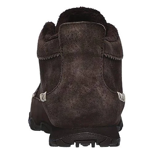 Skechers Women's Relaxed Fit: Bikers - Lineage Boots, Chocolate, 7.5