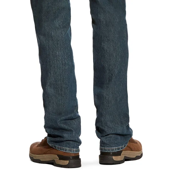 Ariat Men's Rebar M5 Slim DuraStretch Edge Stackable Straight Leg Jeans, 10016222, Ironside