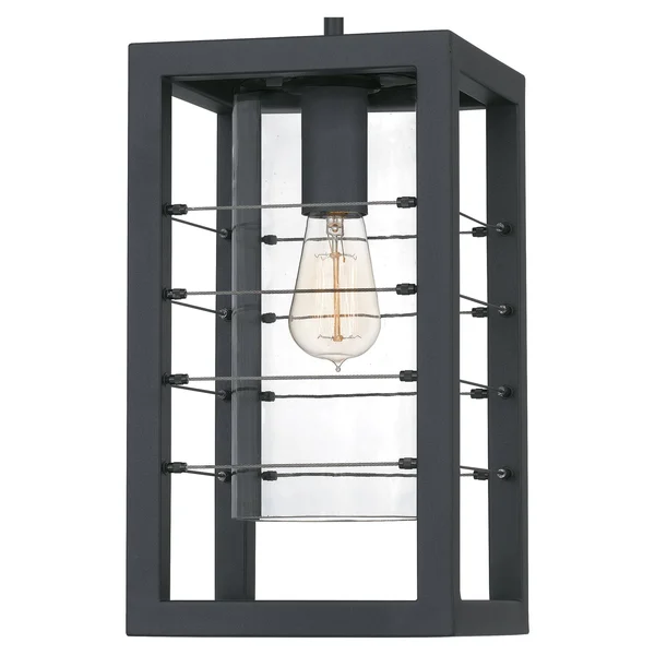 Quoizel Bimini 1-Light Earth Black Outdoor Hanging Lantern, BIM1908EK