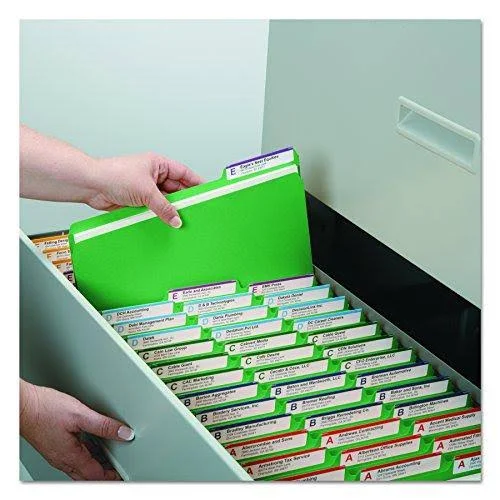 Smead Pressboard File Folder - 1/3-Cut Tab, 2.5cm Expansion, Letter size, Dark Blue, 25 per Box (21541)