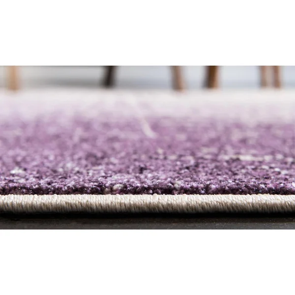 Unique Loom Jennifer Del Mar Area Rug - 8& Round - Purple