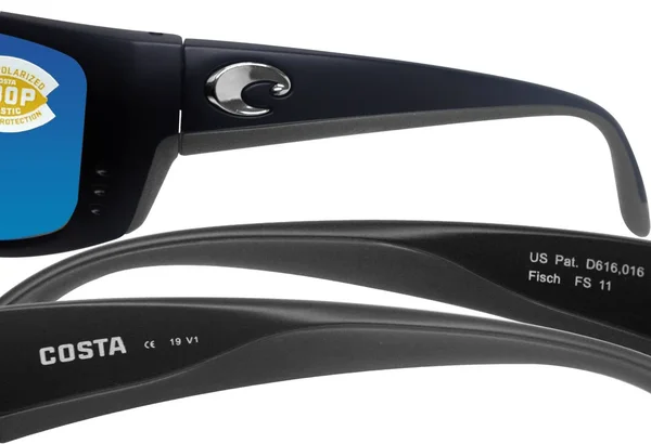 Costa Del Mar Fisch 580P Polarized Sunglasses - Black/Blue