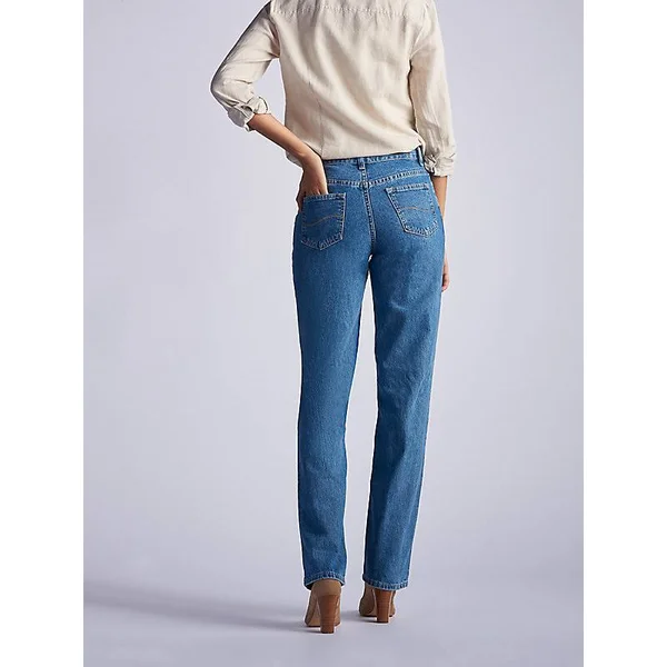 Lee Women's Relaxed Fit All Cotton Straight Leg Jean