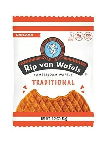 Rip Van 3341 Wafels Low Sugar Dutch Caramel Vanilla Singles 48-1.16 Ounce, Price/Case