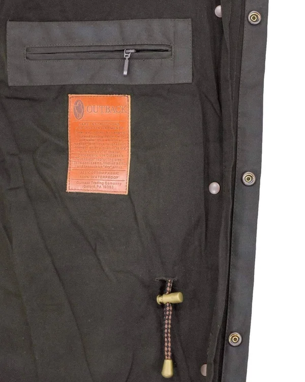 Outback Trading Men's Long Oilskin Duster Coat, Brown, L