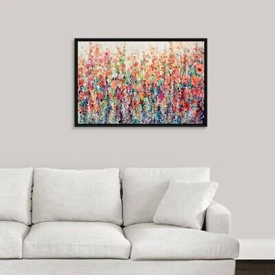 Flourish of Spring by Timothy O& Toole - Painting Print on Canvas Andover Mills Format: Black Floater Frame, Size: 25.7x22 H x 3