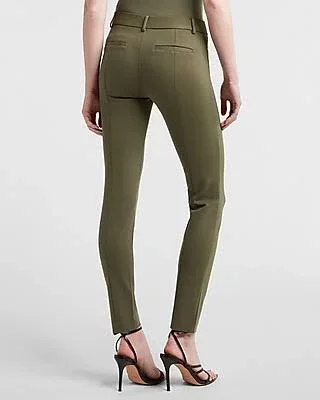 Mid Rise Knit Skinny Pant Brown Women's 4 Long