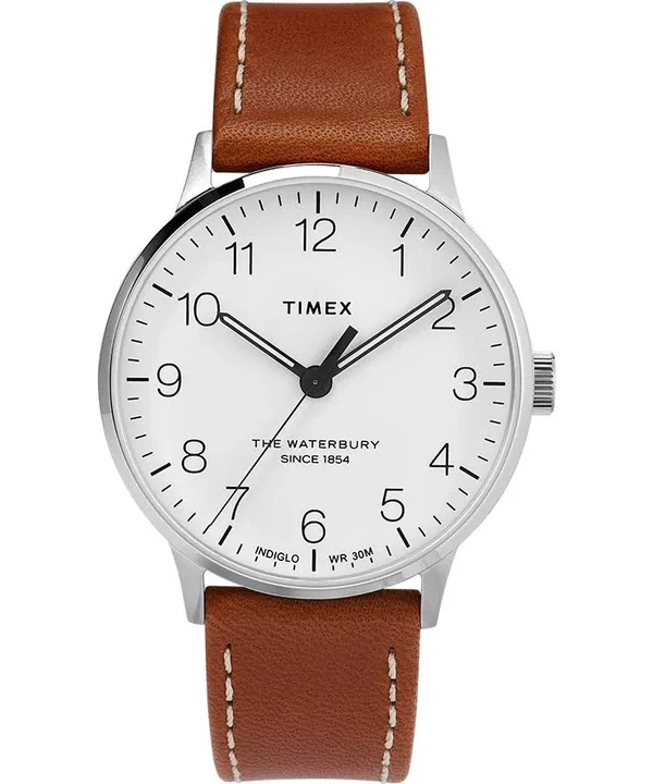 Timex The Waterbury Classic Quartz Movement White Dial Men's Watch Tw2t27500, Size: 40