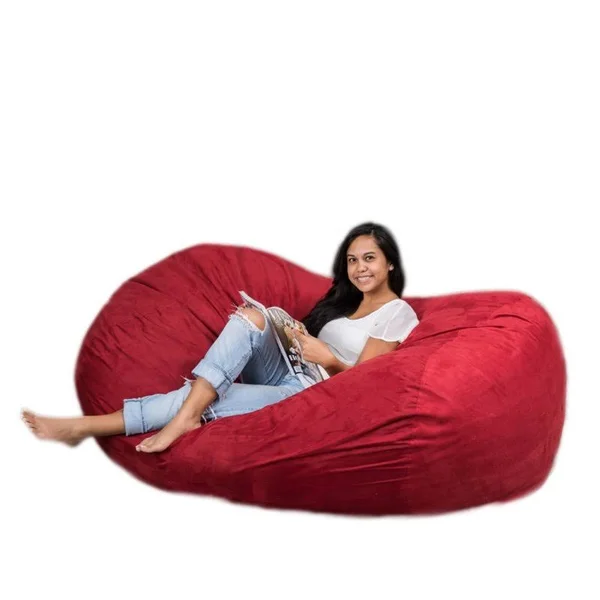 Noble House Barracuda Traditional 6.5& Suede Bean Bag Cover in Chinese Red - 309752
