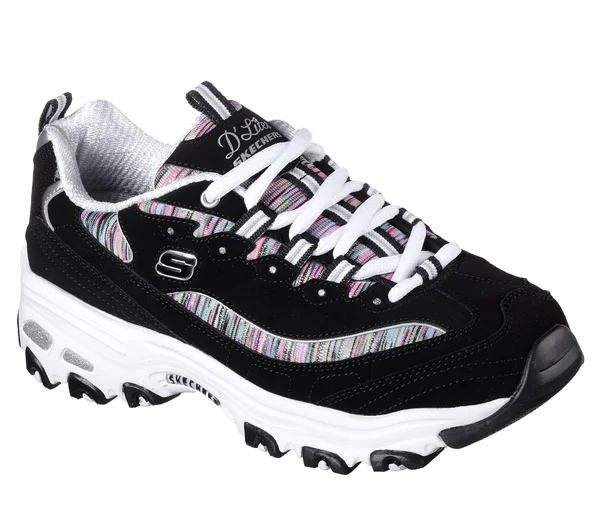 Skechers Women's D&Lites Interlude Sneaker - Black Multi, Size: 11