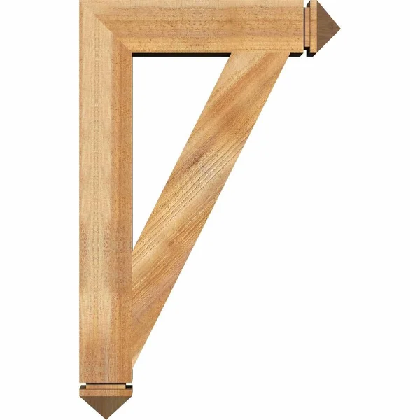 Ekena Millwork BKT06X32X36TRA03RWR 6x22W x 32x22D x 36x22H Traditional Arts & Crafts Rough Sawn BRACKET, Western Red Cedar