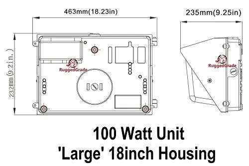 100 Watt LED Wall Pack Light – 11, 700 Lumens- High Efficiency 120 Lumen to Watt- Wall Pack LED - 5000K Bright White- Replaces 30