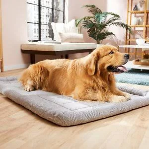 Frisco Gray Basket Weave Dog Crate Mat - 54-in