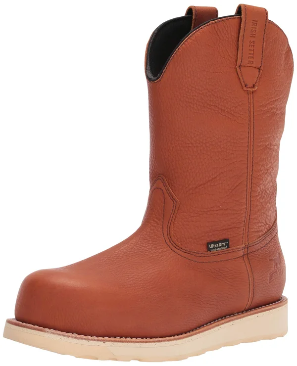 Irish Setter Wingshooter St (Safety Toe) Pull on Boot Men's Shoes Brown : 7.5 D - Medium