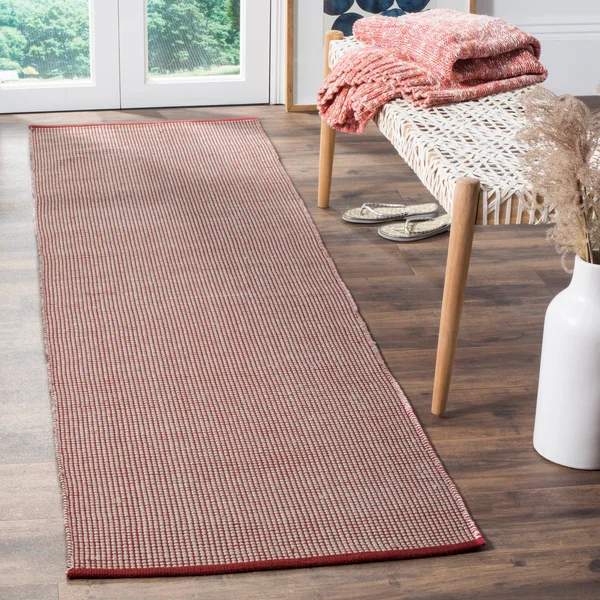 Safavieh Montauk MTK345C Ivory - Red Rug 2&3x22 x 8& Runner